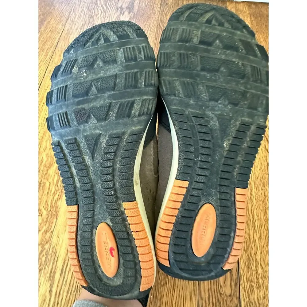 Merrell Kids Brown and Orange Slip-On Hiking Shoes